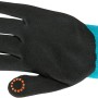 Gardena Pflanz- und Bodenhandschuh Größe M, schwarz mit türkisfarbenem Bündchen und Touchscreen-Funktion.