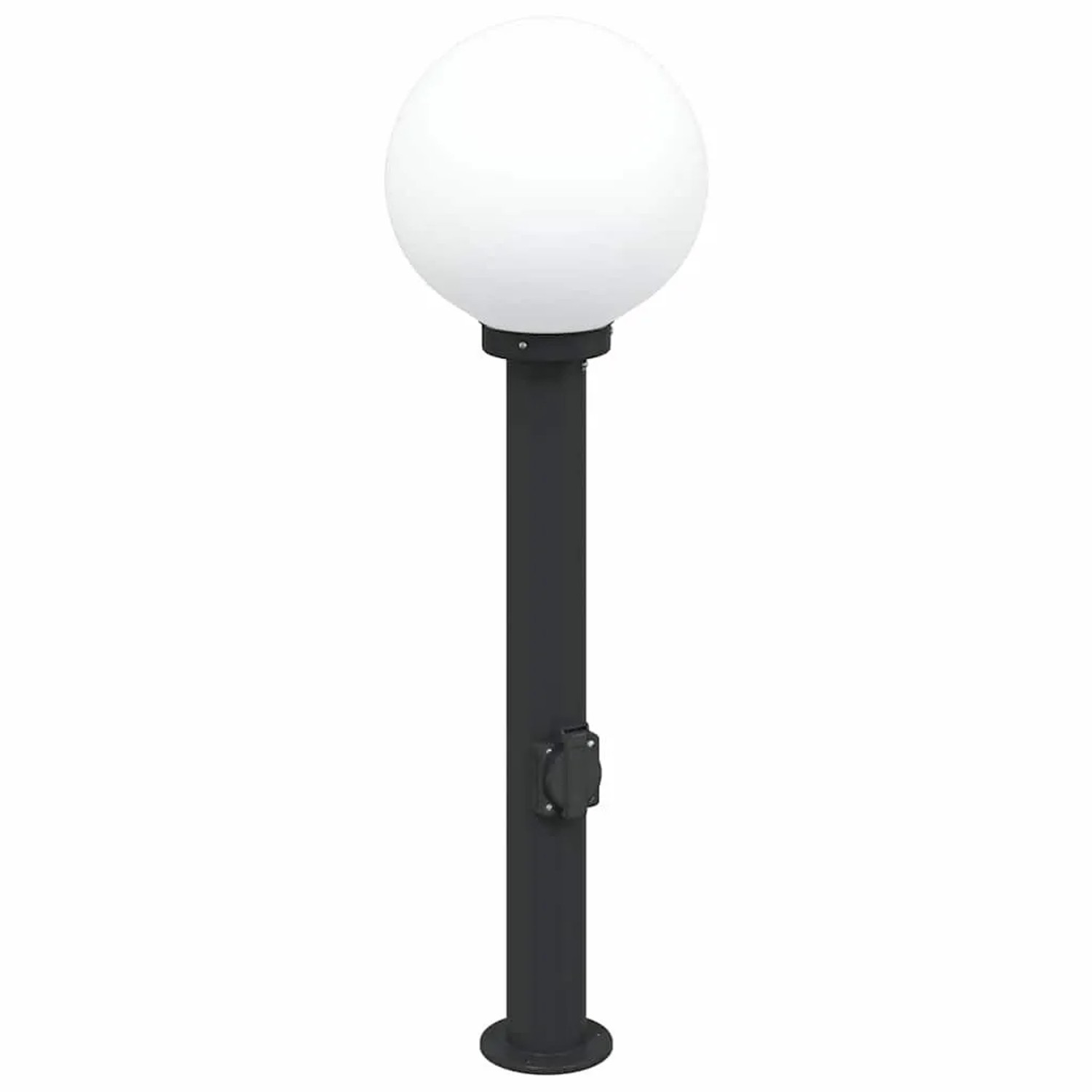 vidaXL Pollerleuchte mit Auslass 80 cm Schwarz IP44 4006119