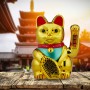 Relaxdays Winkekatze Kunststoff Gold Batteriebetrieben 30 cm x 22 cm x 17 cm 500 g_5