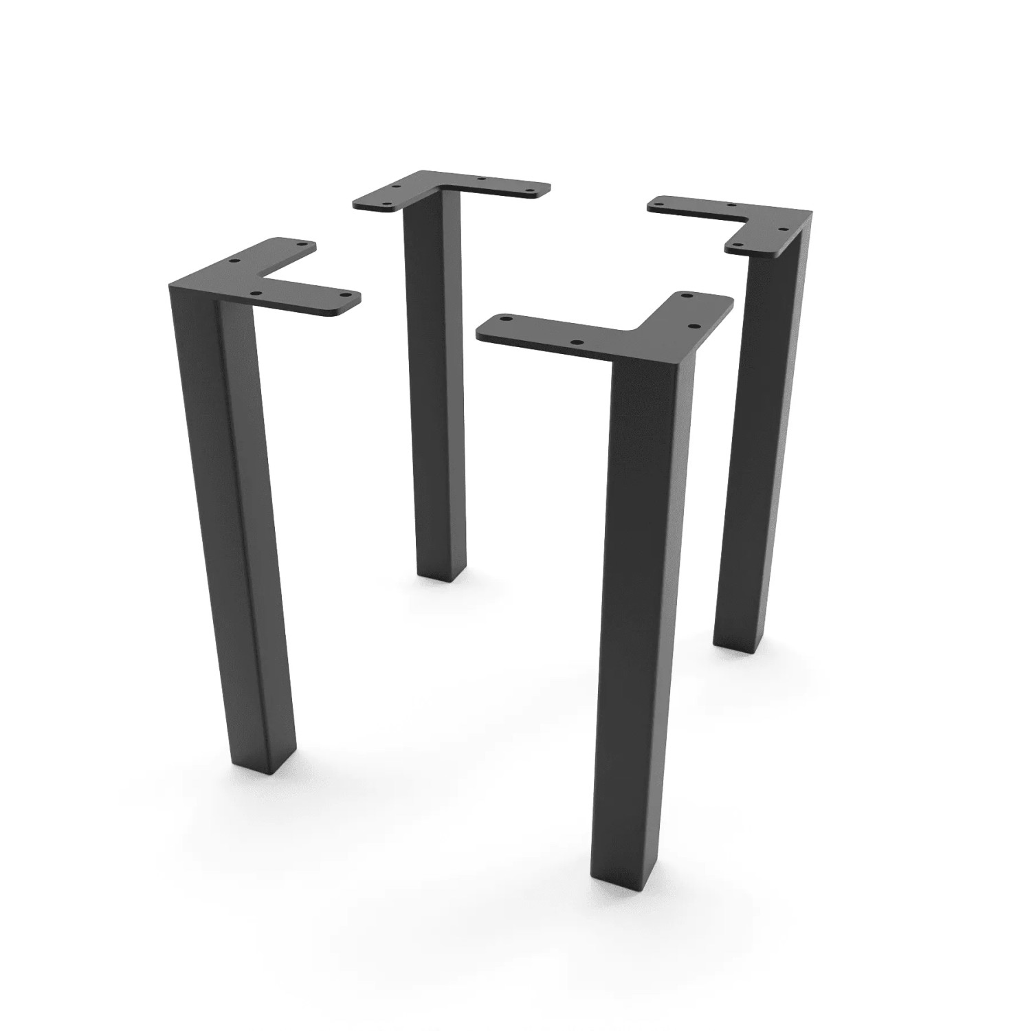 HEVVA Möbelfüße LUZERN Schwarz 25 cm Hoch 4er Set
