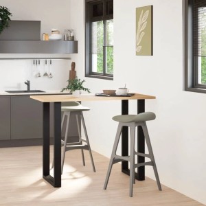 vidaXL Bartischbeine U-Form, 2 Stk, schwarz, Stahl, 60x100 cm. Ideal für Stehtische und Bartische.