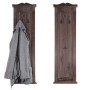 MCW Wandgarderobe H33 2er-Set Braun Shabby mit Kleiderhaken und Jacke.