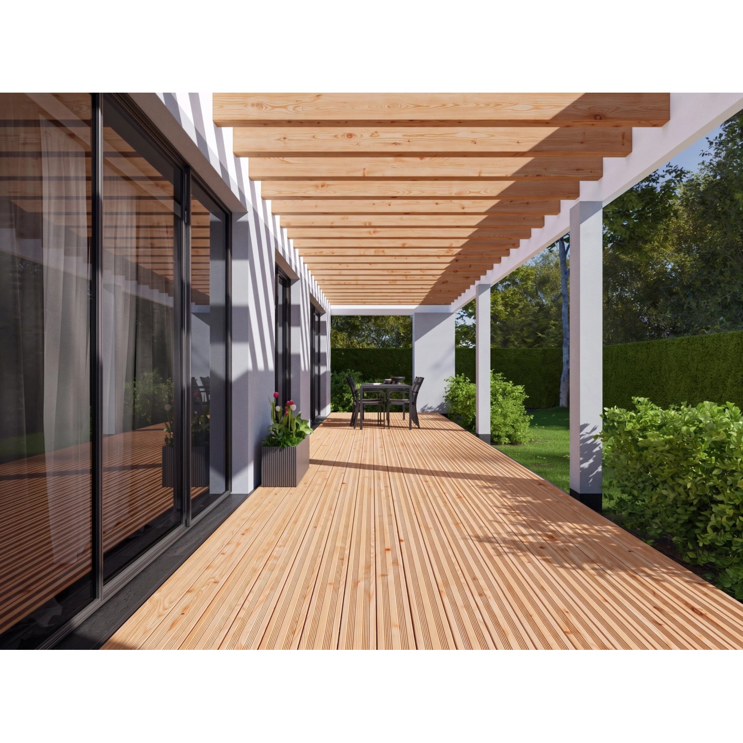 Woodtex Terrassendiele Sibirische Lärche Unbehandelt
