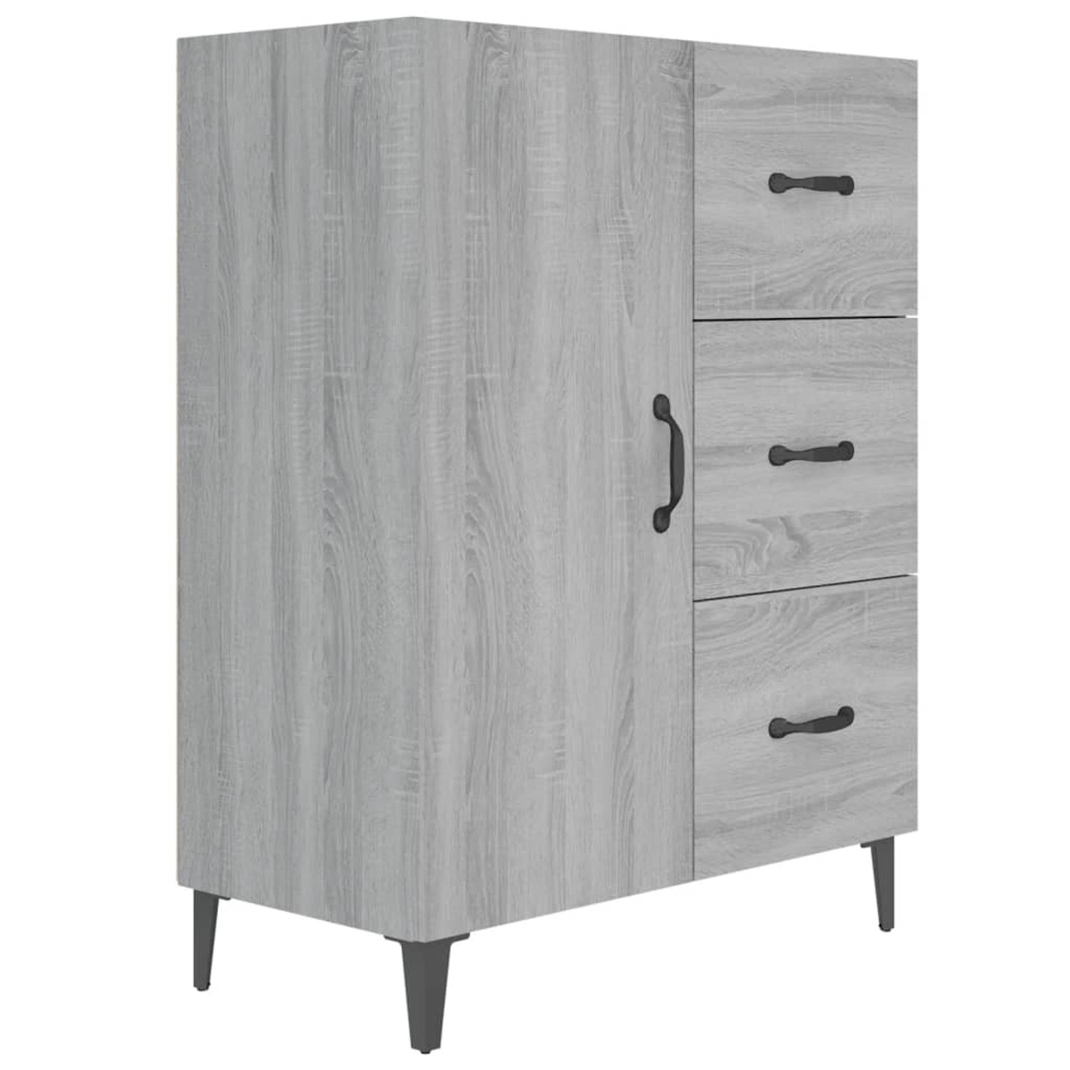 vidaXL Sideboard Grau Sonoma 69,5x34x90 cm Holzwerkstoff 817355