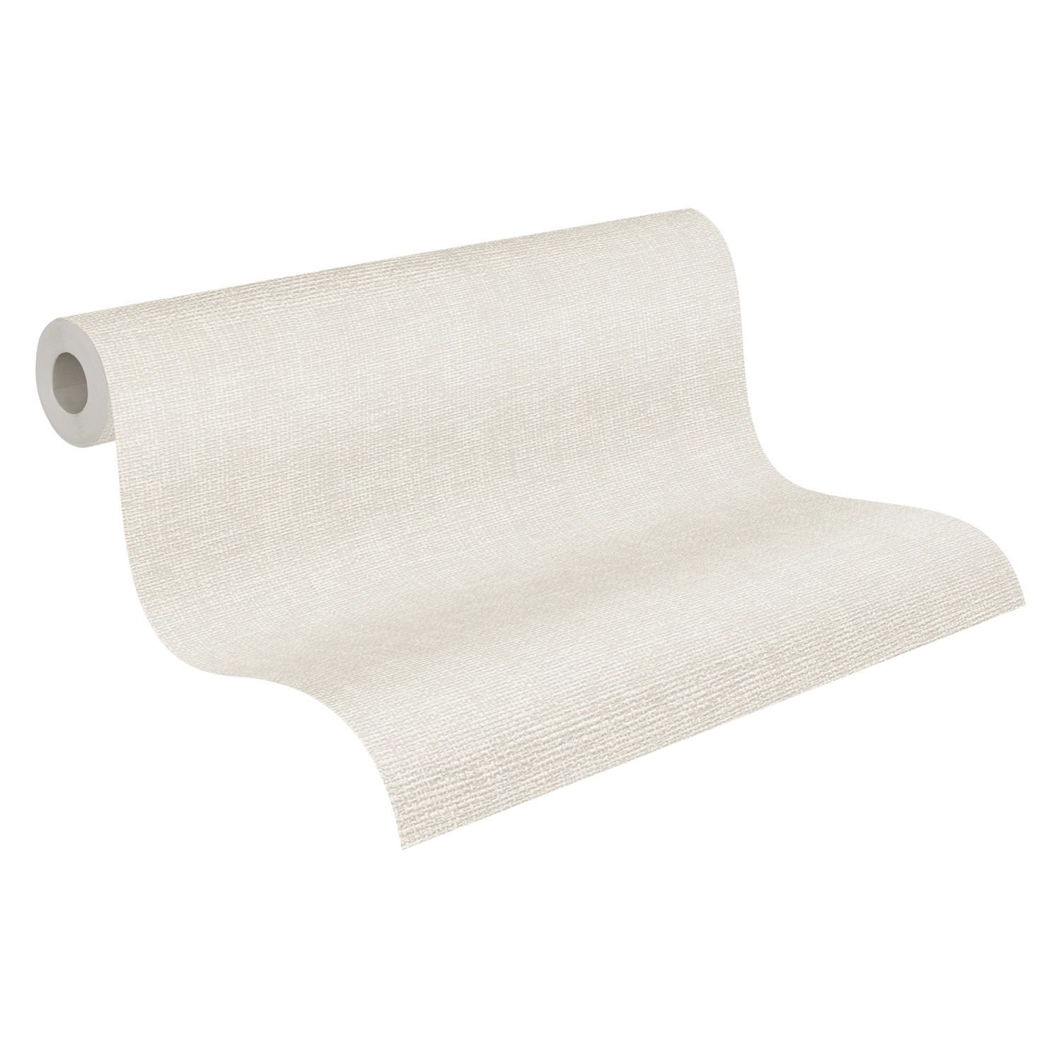 Rolle Vliestapete Uni Matt Strukturiert Grau, textile Optik.