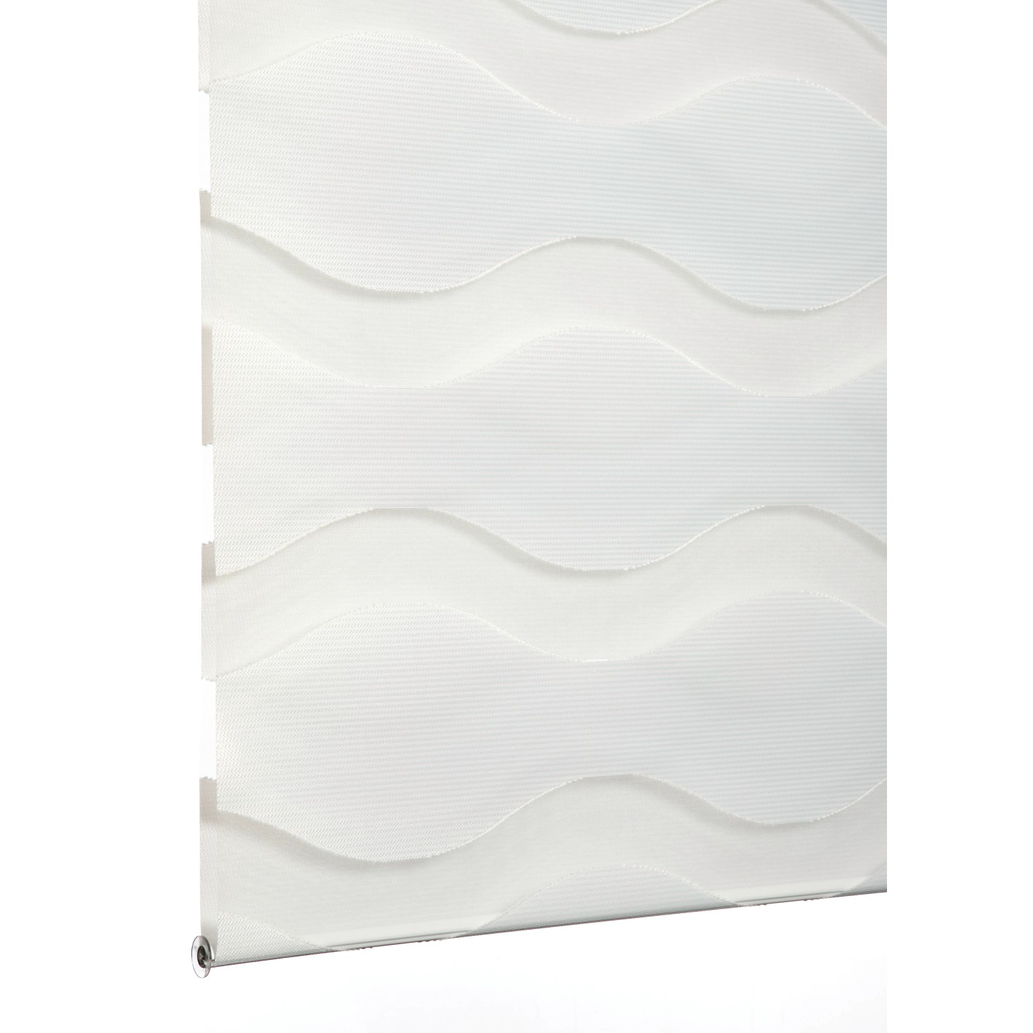 Schöner Wohnen Doppelrollo Tilda Welle, 45x150 cm, weiß. Rollo mit transparenten und blickdichten Streifen.