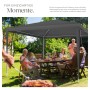 Tectake Pavillon Farah 3 x 3 M Im Stecksystem  300 x 300 x 250 cm Grau_7