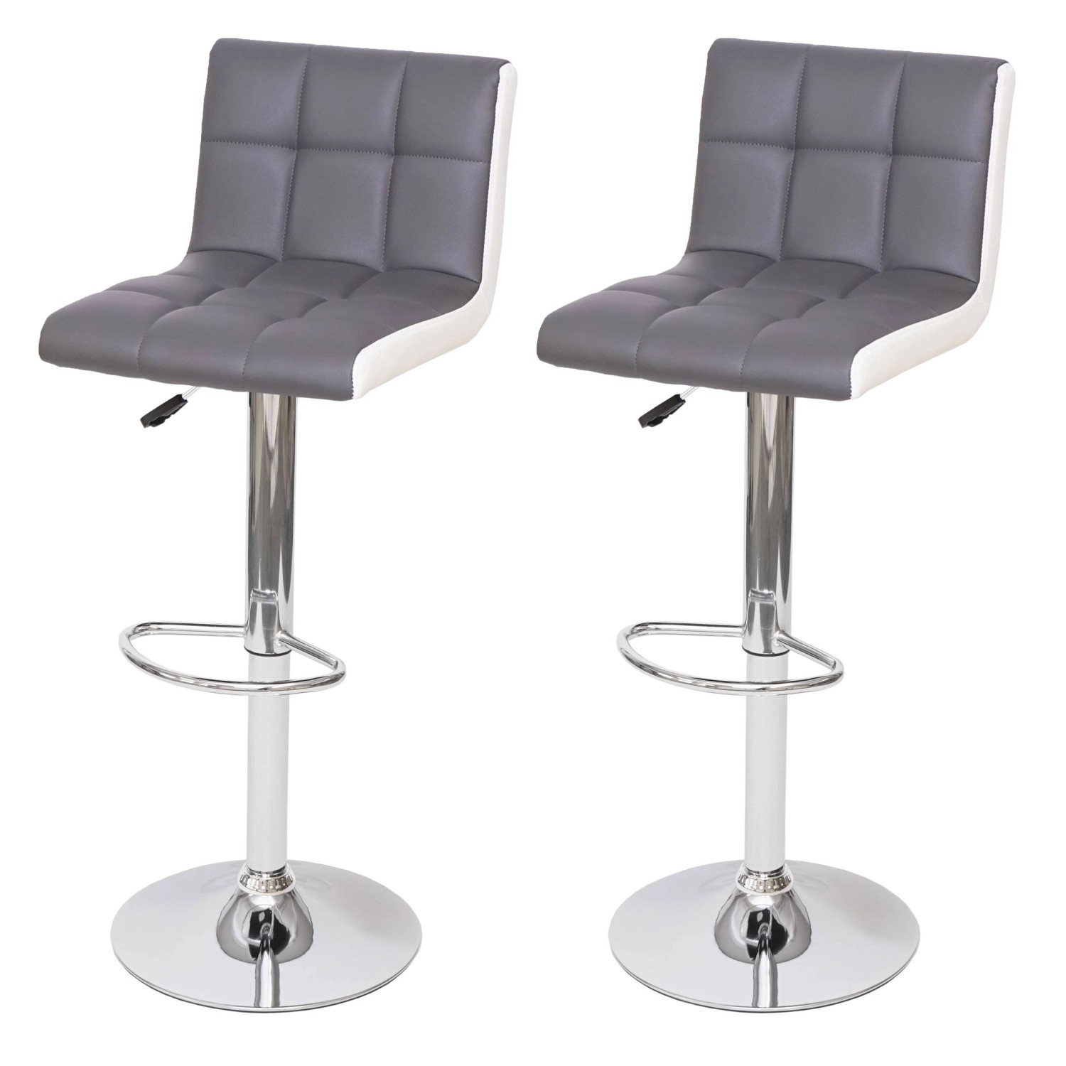 PROREGAL 2er-Set Barhocker Gepolstert Mit Lehne Sitzhöhe 63-87cm Höhenverst günstig online kaufen