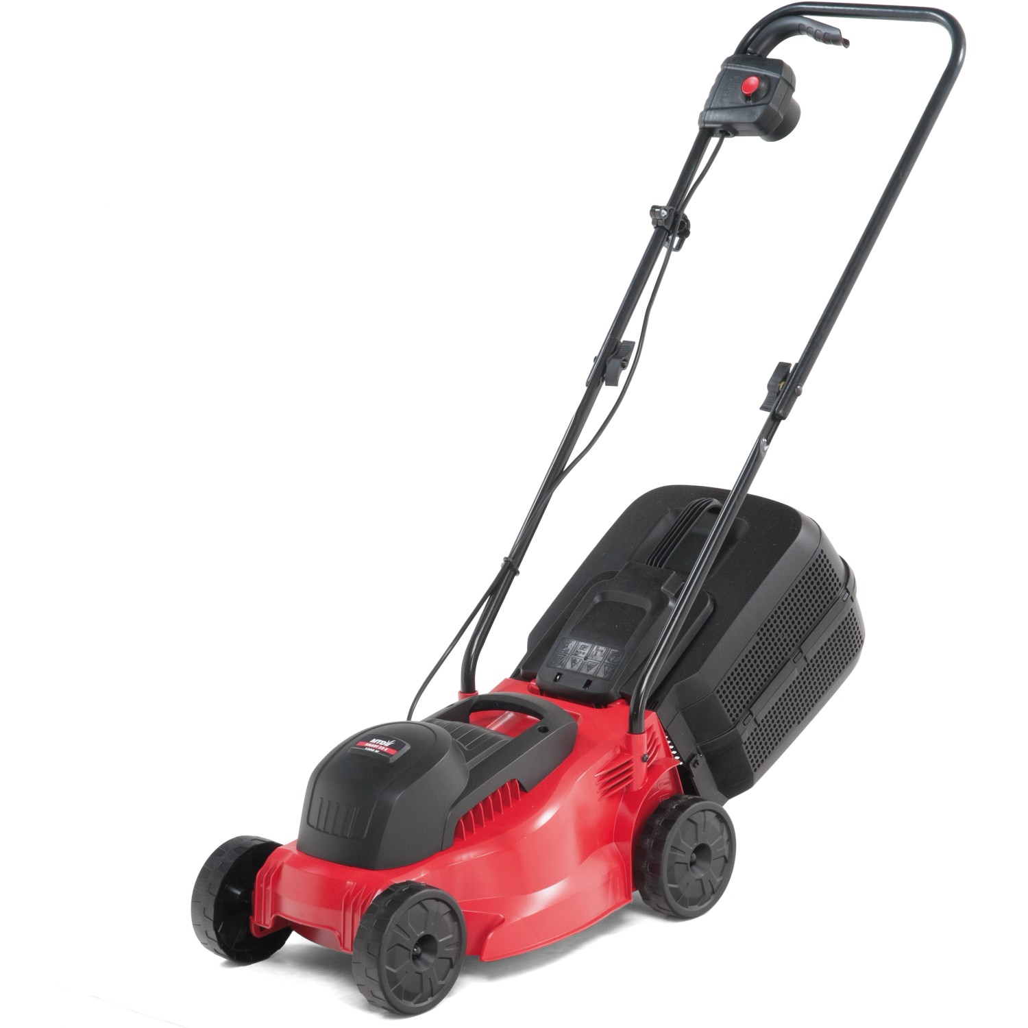 MTD Elektro-Rasenmäher Smart 32 E, rot/schwarz mit Fangkorb.