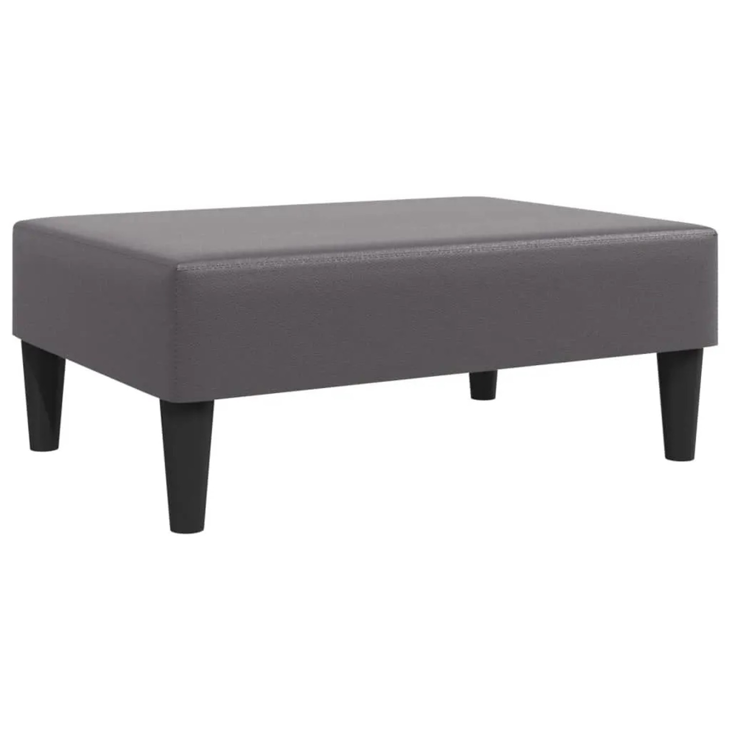 vidaXL Fußhocker Grau 77x55x31 cm Kunstleder 379563