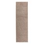 Beiger RugsX Soffi Shaggy Teppichläufer mit hohem, flauschigem Flor. Weicher Polypropylen Teppich.