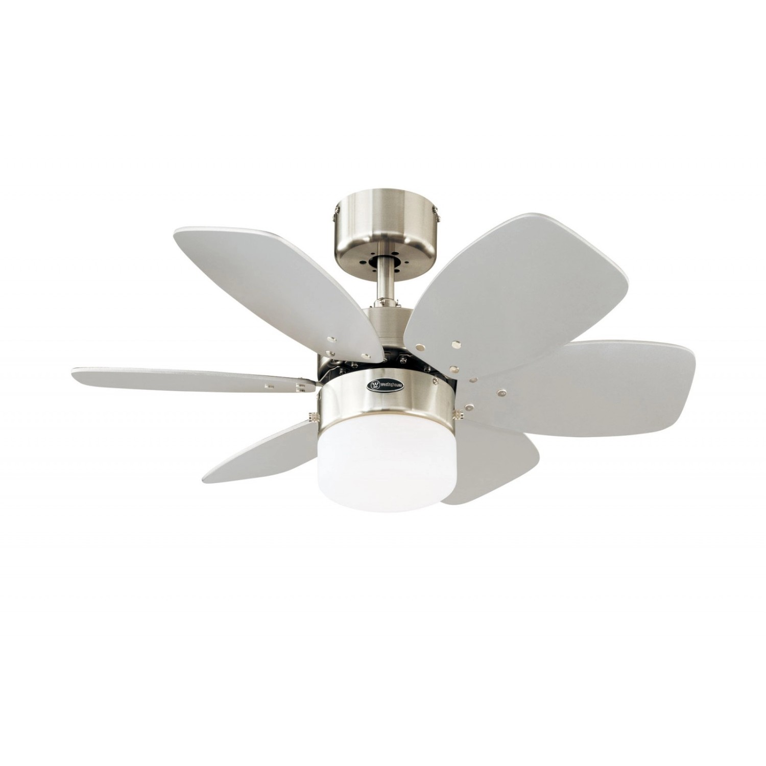 WESTINGHOUSE Deckenventilator Flora Royale Chrom 76 cm mit Beleuchtung und Zugketten