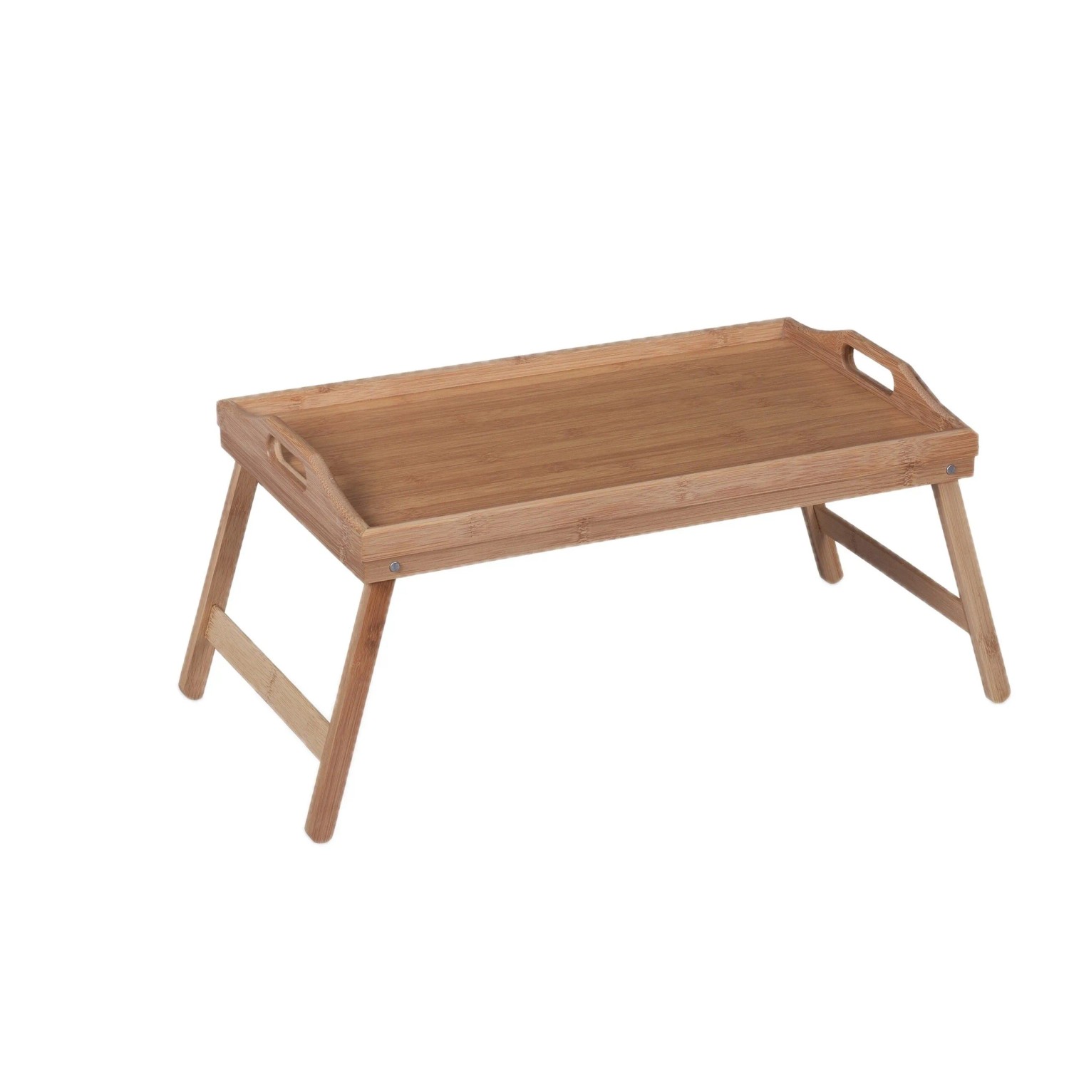 Relaxdays Betttablett Bambus MDF Natur Klappbar 60 cm x 30 cm x 25 cm 0,9 kg