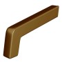 Braune PVC-Seitenteile (2 Stk.) für Fensterbänke, 5 cm hoch.