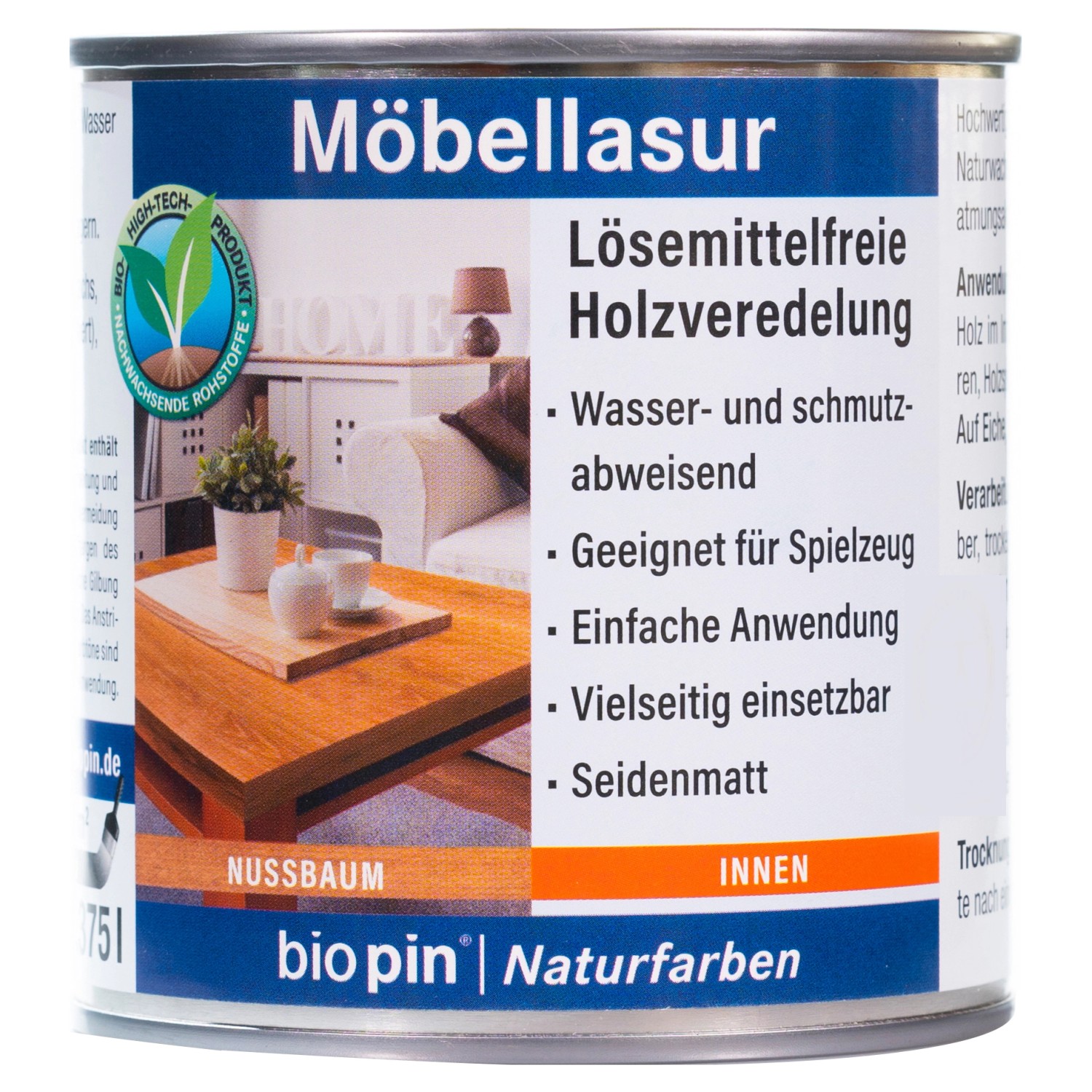 biopin Möbellasur nussbaum 0,375 l