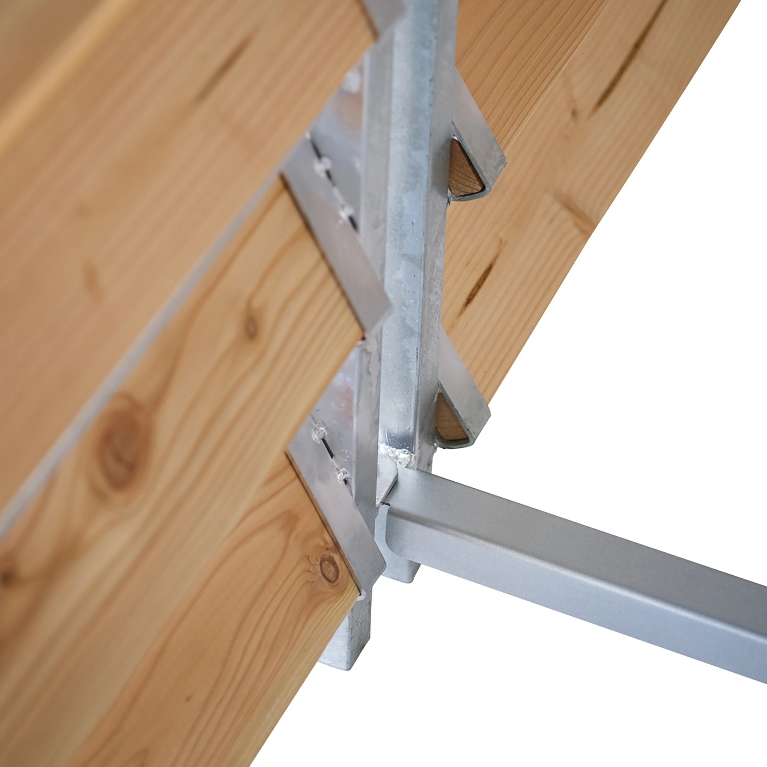 Detailaufnahme Bellissa Komposter Erweiterungsset aus Holz und Metall.