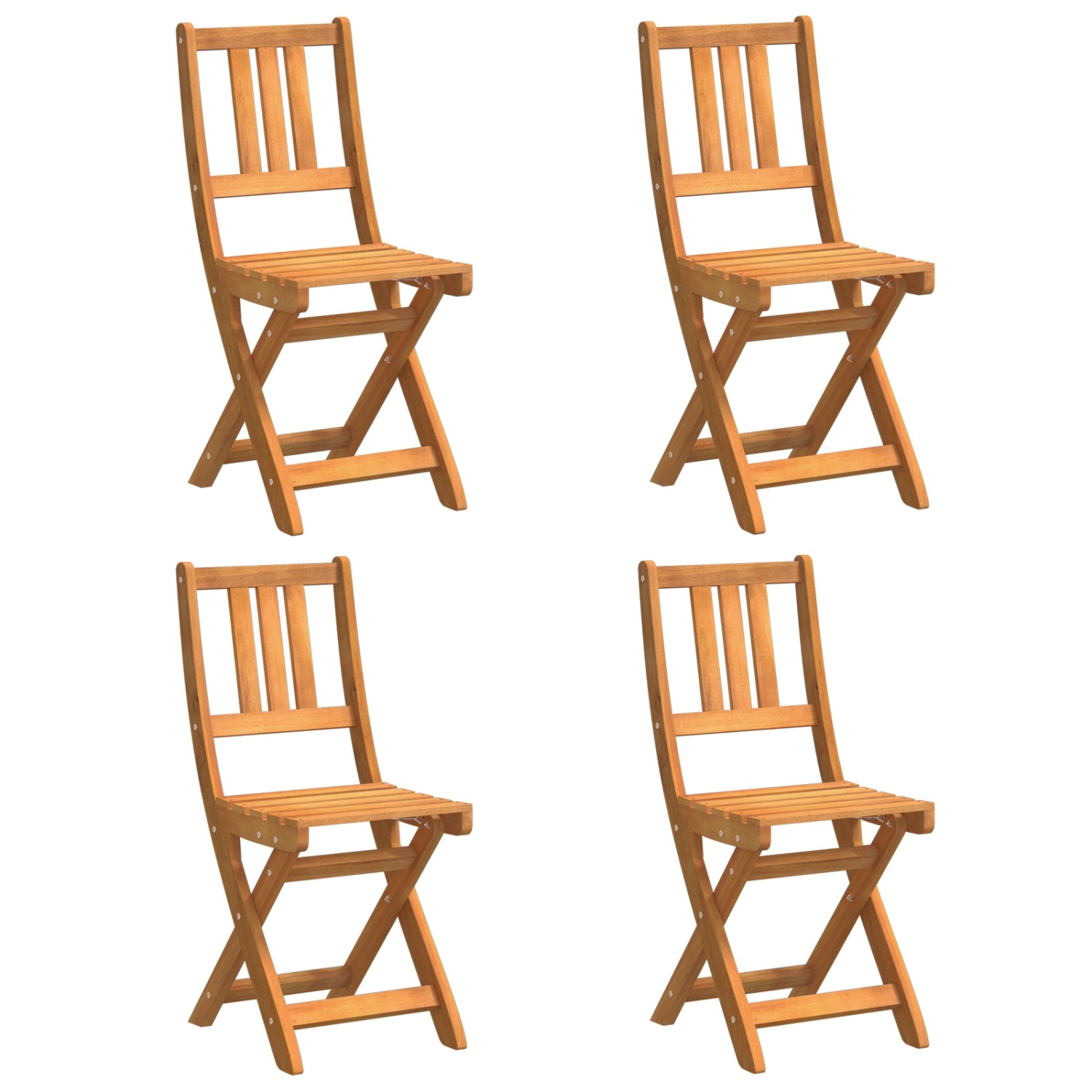 vidaXL Faltbare Gartenstühle 4 Stk 36x46x86 cm Massivholz Akazie 3324840 günstig online kaufen