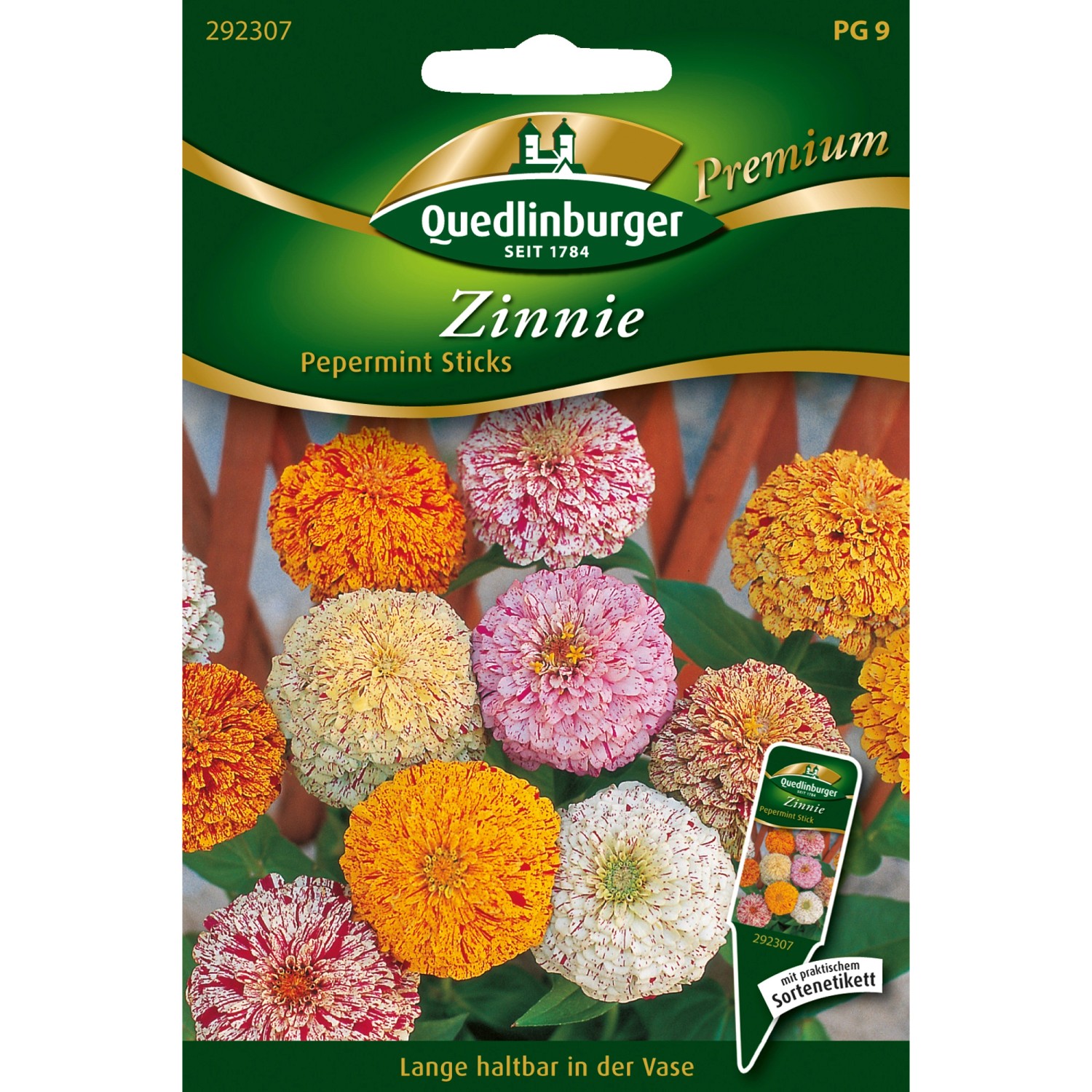 Quedlinburger Zinnien Pepermint Sticks Loses Saatgut günstig online kaufen