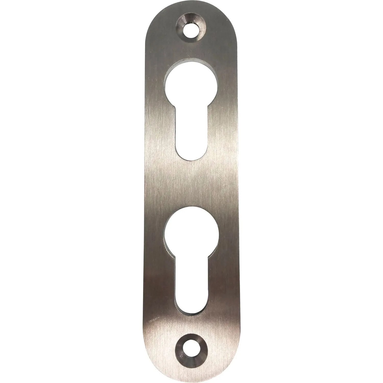 SCHÖSSWENDER Pz-Rosette mit 2 Pz-Lochungen Oval Edelstahl Matt