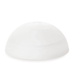 Halbrunder Orion Lightstyle Lampenschirm aus Glas in Alabaster Optik, Ø 36 cm, für blendfreies Licht.