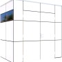 Modernes, weißes Bertilo Gartenhaus HPL Mini (231x152cm) mit Fenster und Tür. Ideal als Weekendhaus.