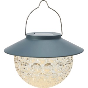 Solar-LED-Hängeleuchte Ø 13 cm x 8 cm Rauchblau