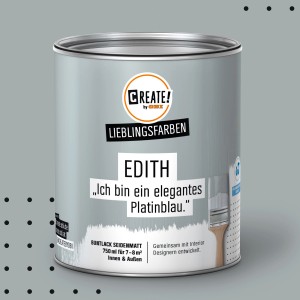 CREATE! by OBI Buntlack Edith Platinblau seidenmatt, Farbe für Innen & Außen.