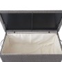 Proregal Poly-Rattan Kissenbox HxBxT 80x160x94cm Premium Grau 320L Gartentruhe Auflagenbox Truhe_4