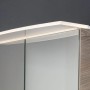 Fackelmann Spiegelschrank B.Style, Eiche Natur, 60 cm, mit Beleuchtung und Softclose-Türen.