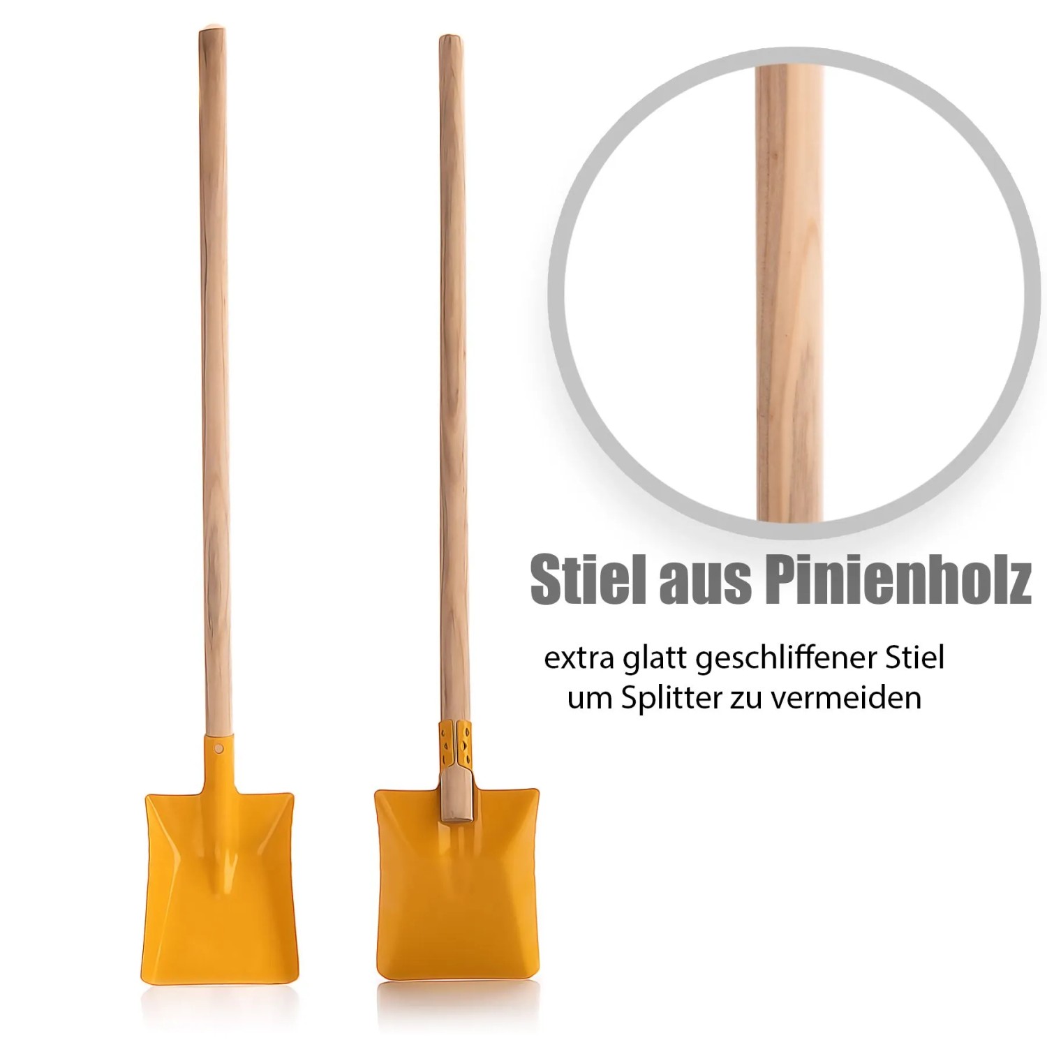 BigDean Kinder Schaufel Gartenschaufel Kindgerechte Gartengeräte Metallschaufel Mit Stabilem Holz Stiel Kindergartengeräte Gartenwerkzeuge Für_2