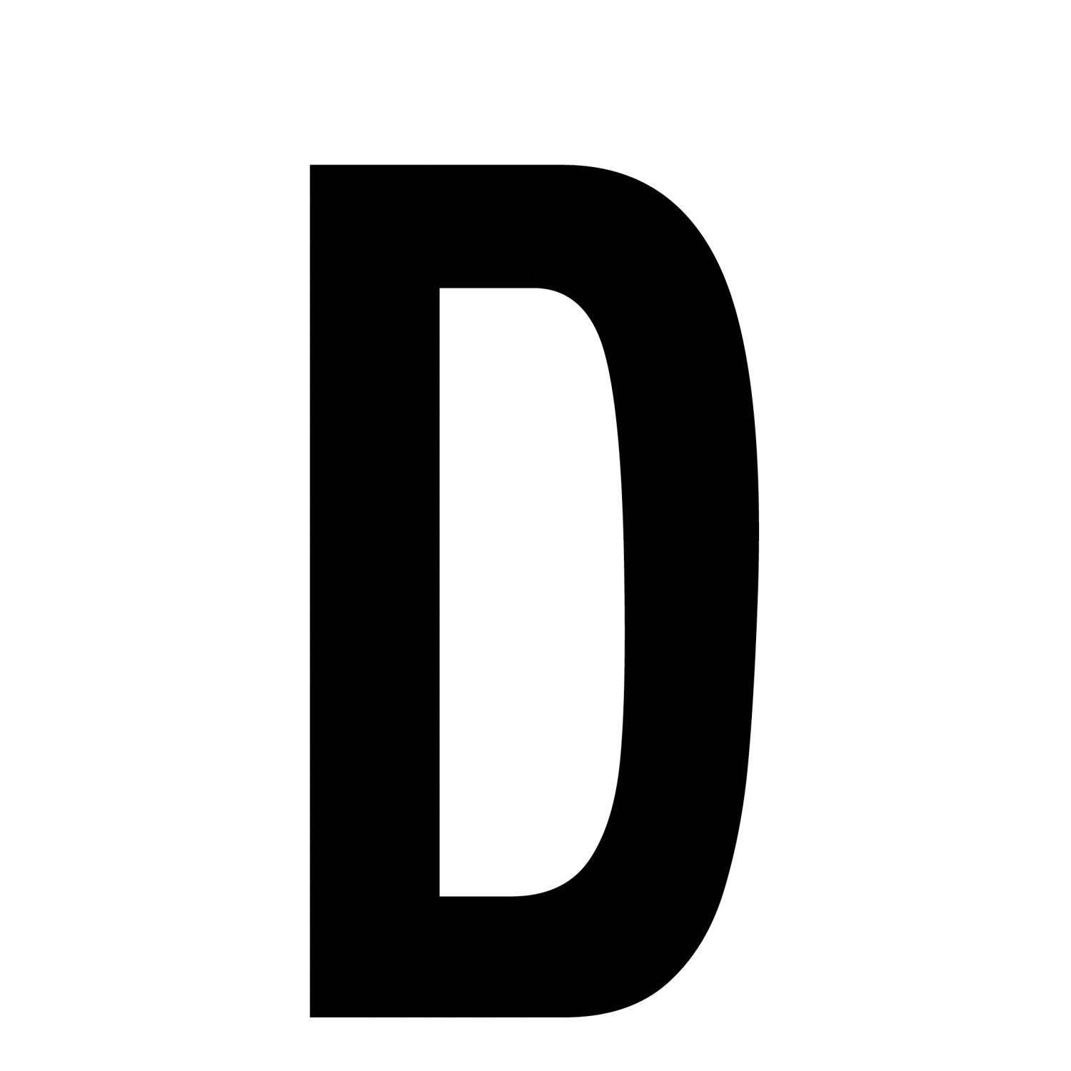 Signum Safety Signs Klebebuchstabe D Schrifthöhe 3,5 cm Schwarz