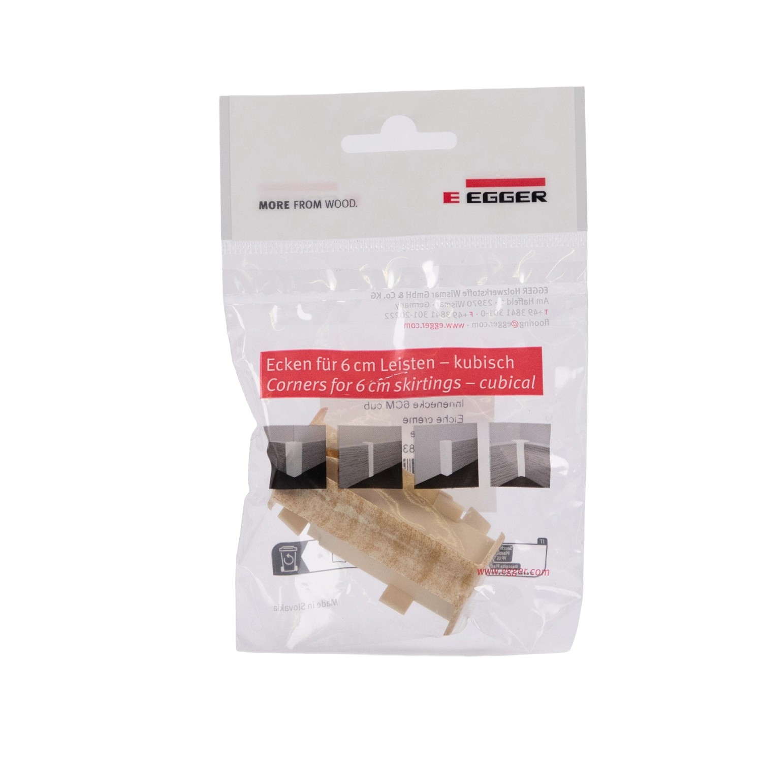 Egger Innenecke Kubisch 6 cm Eiche Creme 2 Stück günstig online kaufen