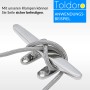 Toldoro Edelstahl Klampe 150mm mit Seil, Bootszubehör für sicheres Festmachen.