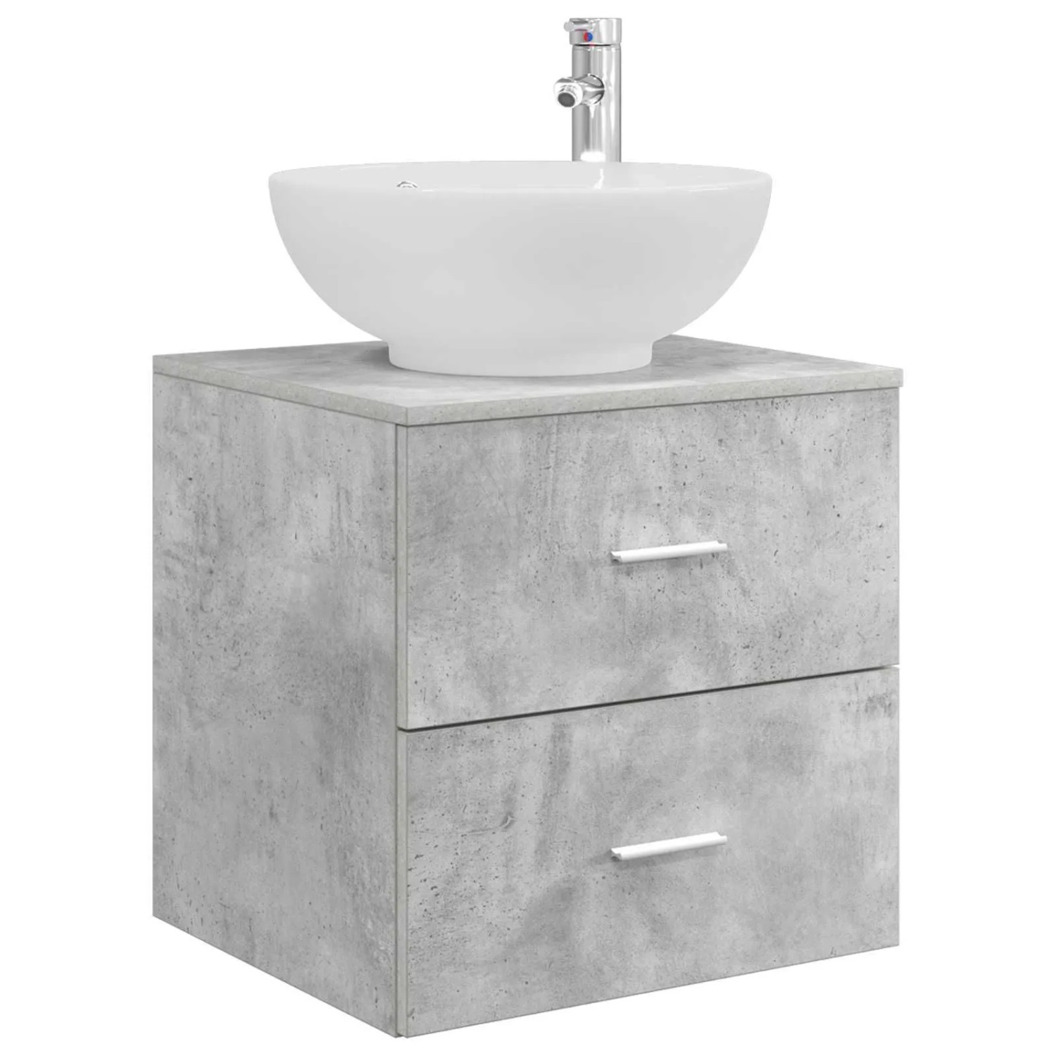 vidaXL Wandmontierte Waschtisch Betongrau 49,5 x 44,5 x 66,5 cm 890305