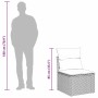 Beige-cremefarbene vidaXL Garten Essgruppe, 5-teilig, mit modularem Sofa und Tisch, geeignet für Terrasse und Garten.
