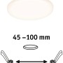 Paulmann LED-Einbaupanel Veluna, rund, 8,5W, 3000K, Satin, mit flexibler Einbautechnik (45-100mm)