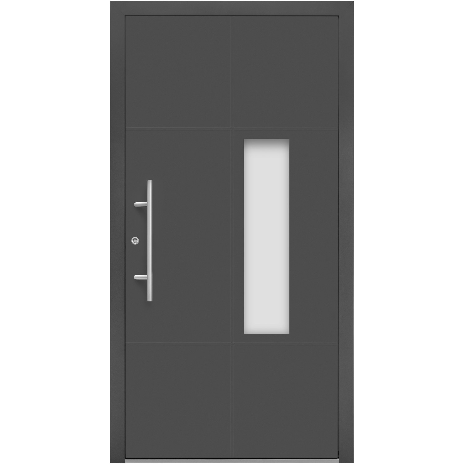 Aluminium-Haustür Moderno M490/P 110 cm x 210 cm Anthrazit Metallic Anschla günstig online kaufen