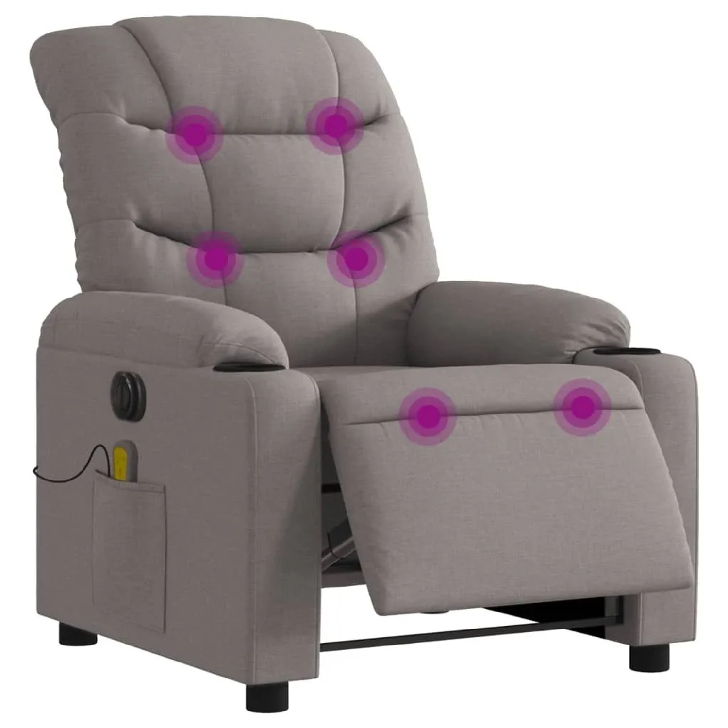 vidaXL Massagesessel Elektrisch Taupe Stoff 3206643 günstig online kaufen