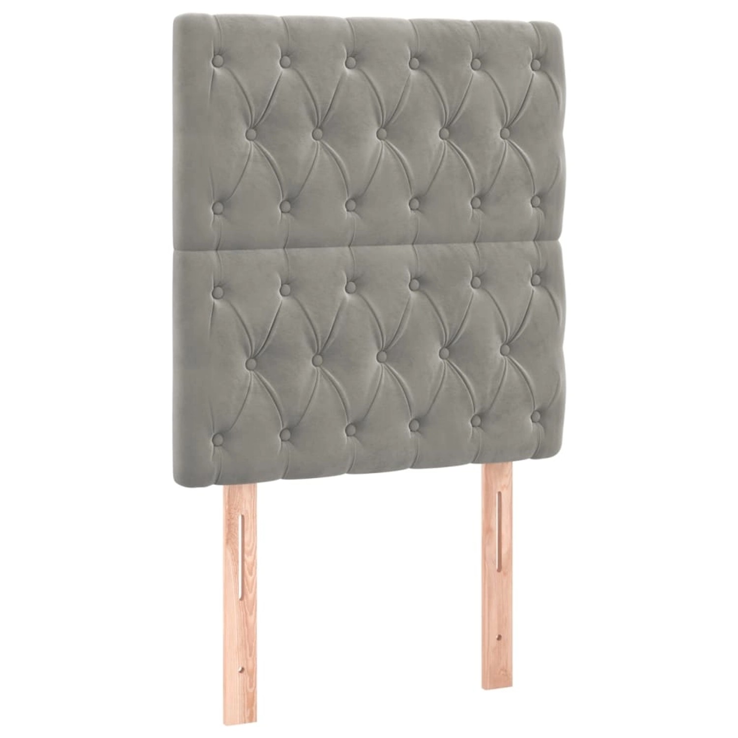 vidaXL LED Kopfteil Hellgrau 80x7x118/128 cm Samt 3122790