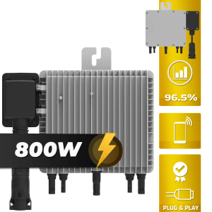 SUNNIVA Wechselrichter 800W für Balkonkraftwerk, Steckerfertig