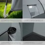 Tectake Tunnelzelt Roskilde Für 6 Personen Mit Vorzelt und Bodenplane Uv Schutz 50 480 x 350 x 195 cm Hellgrau Dunkelgrau_4