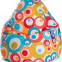 Bunter Sitting Point Sitzsack Malibu mit Kreismuster, 220 l, türkis, ideal zum Entspannen.