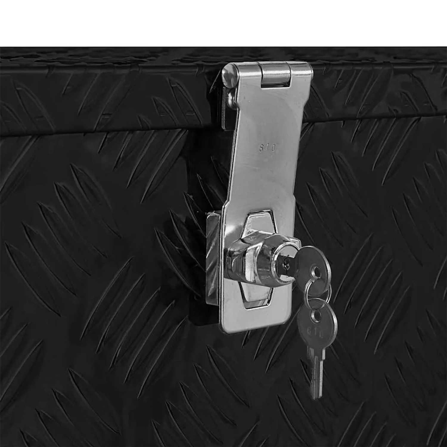 DELUKE Aluminiumbox Mit Deckel Abschließbar Alubox Deichselbox Alu Anhängerbox Werkzeugkiste Transportbox Metallkiste 80x30x35cm Schwarz_6