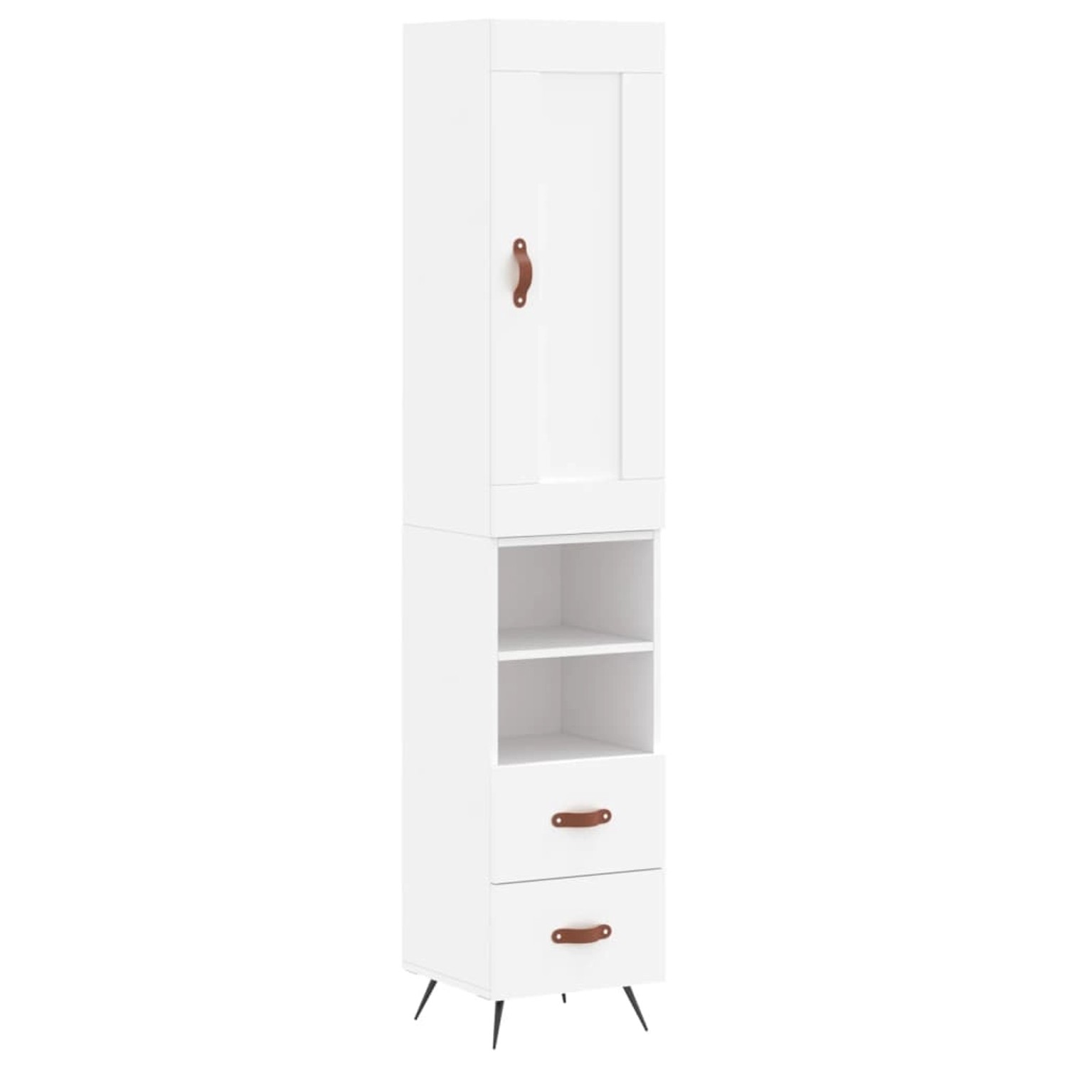 vidaXL Highboard Weiß 34,5x34x180 cm Holzwerkstoff 3200233 günstig online kaufen