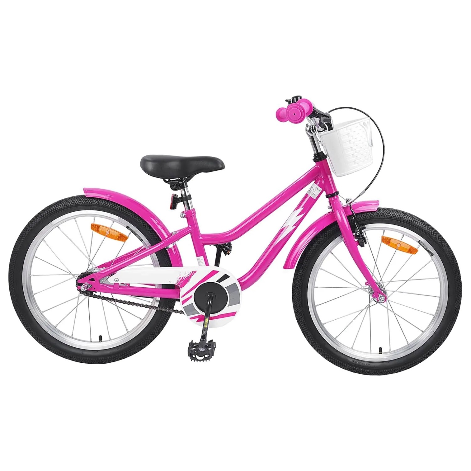 vidaXL Kinderfahrrad 18 Zoll für 5-7 Jahre Alt Dunkelrosa 42009585