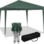 Grüner WOLTU Pop-Up Pavillon 3x3m mit Tragetasche, ideal für Garten und Camping.