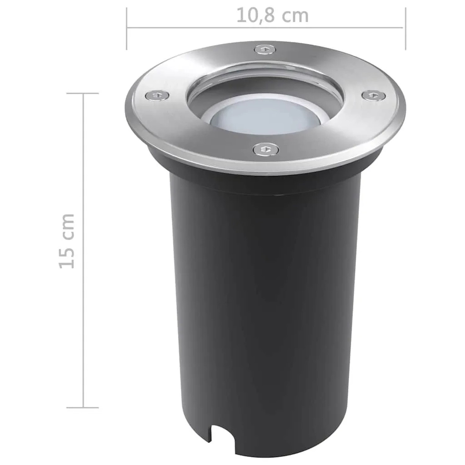 vidaXL LED-Bodeneinbaustrahler 3 Stk Outdoor Rund 42412_8