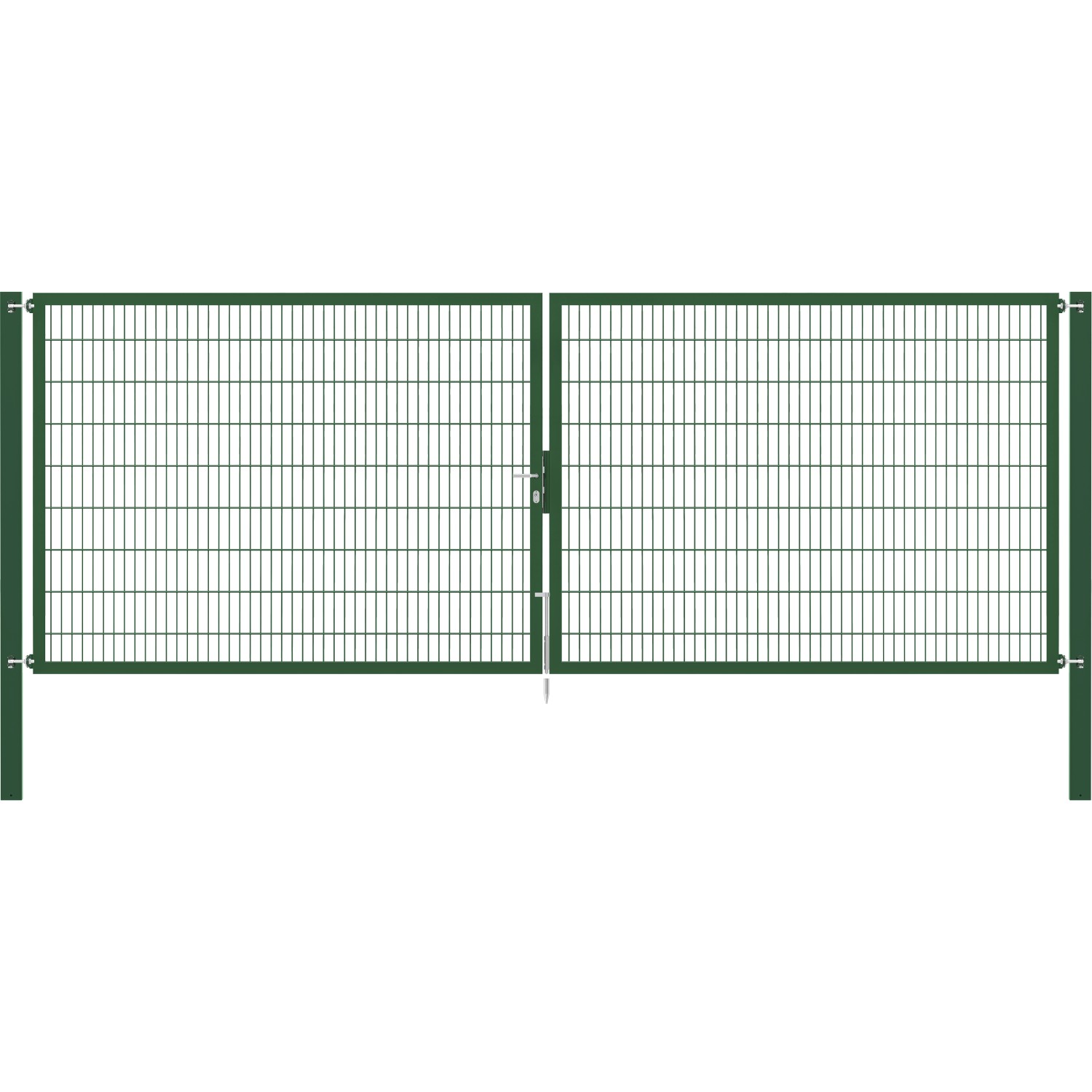 Doppeltor Flexo Plus 500 cm x 180 cm Pfosten 100 cm x 100 cm Grün