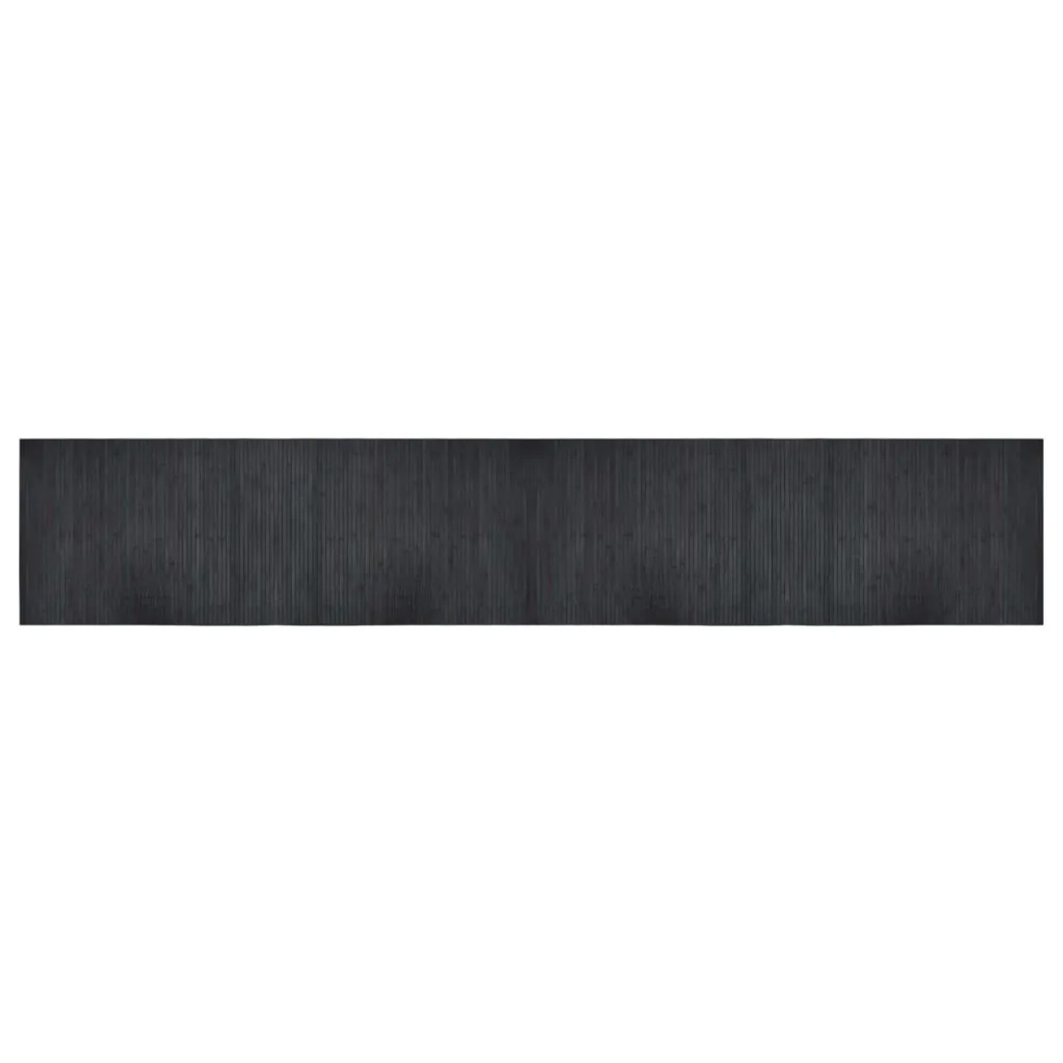 vidaXL Teppich Rechteckig Grau 70x400 cm Bambus 376760
