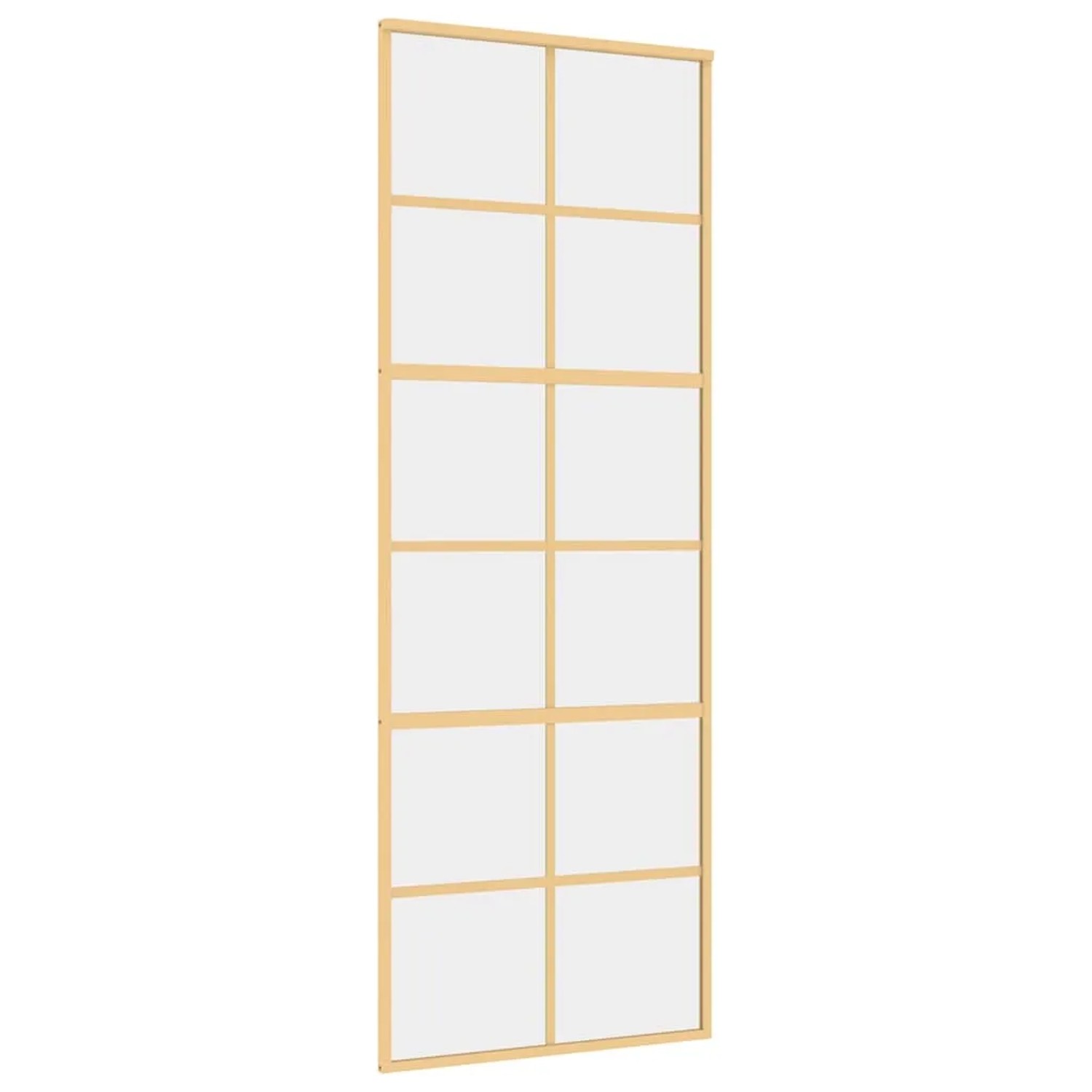 vidaXL Schiebetür Golden 76x205 cm ESG-Klarglas und Aluminium 155166